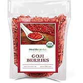 Healthworks Organic Dried Goji Berries - 16oz /1lb - 1 Pack - Vegan and Non-GMO Certified Organic Raw Sun-Dried Goji Berries