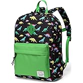 VASCHY Dinosaur Backpack for Toddler Kids Boys, Little Kid Preschool Backpacks with Chest Strap