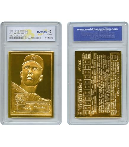 thumbnail image 2 of Mickey Mantle 1996 Sculptured 23KT Gold Card – Commerce Comet – Near Mint/Mint 2 of 3