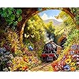 Springbok's Tunnel Pass 1000 Piece Jigsaw Puzzle for Adults by Artist Catorina Crehan - Features a Steam Train Engine Emerging from a Tunnel - Made in USA