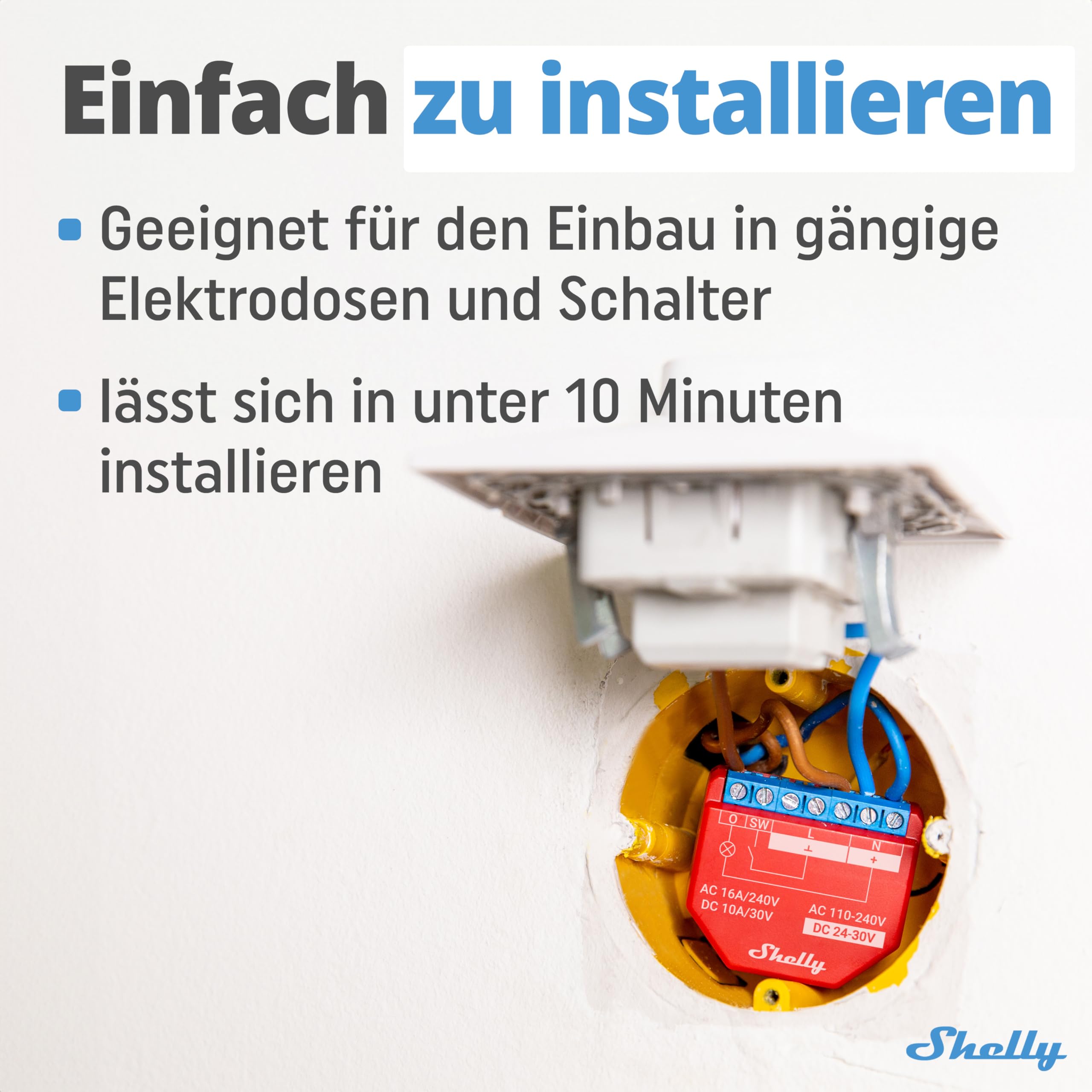 Shelly Plus 1PM | WLAN & Bluetooth Relais Schalter mit Strommessung | Smart Home | Lichtsteuerung | Funktioniert mit Alexa & Google Home | iOS- & Android-App | Kein Hub erforderlich (4 Pack) 2