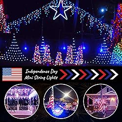 4th of July Patriotic Decoration Lights - 200 Count
