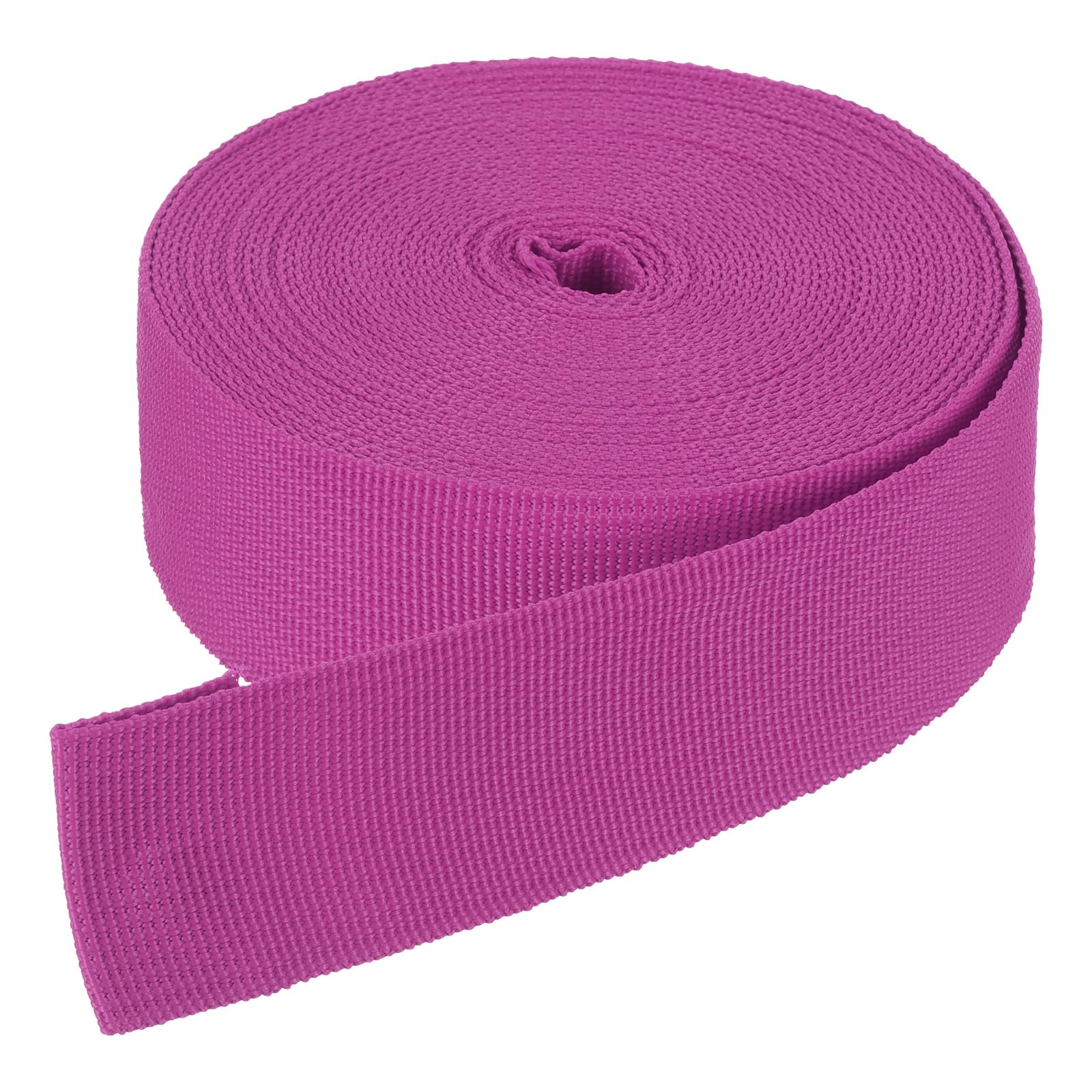DMiotech 10 Yard x 1 1/2 Inch Width Nylon Webbing Strap Poly Flat Webbing Strapping for DIY Craft Backpack Strapping, Sewing, Outdoor Gear Repair, Rose Red