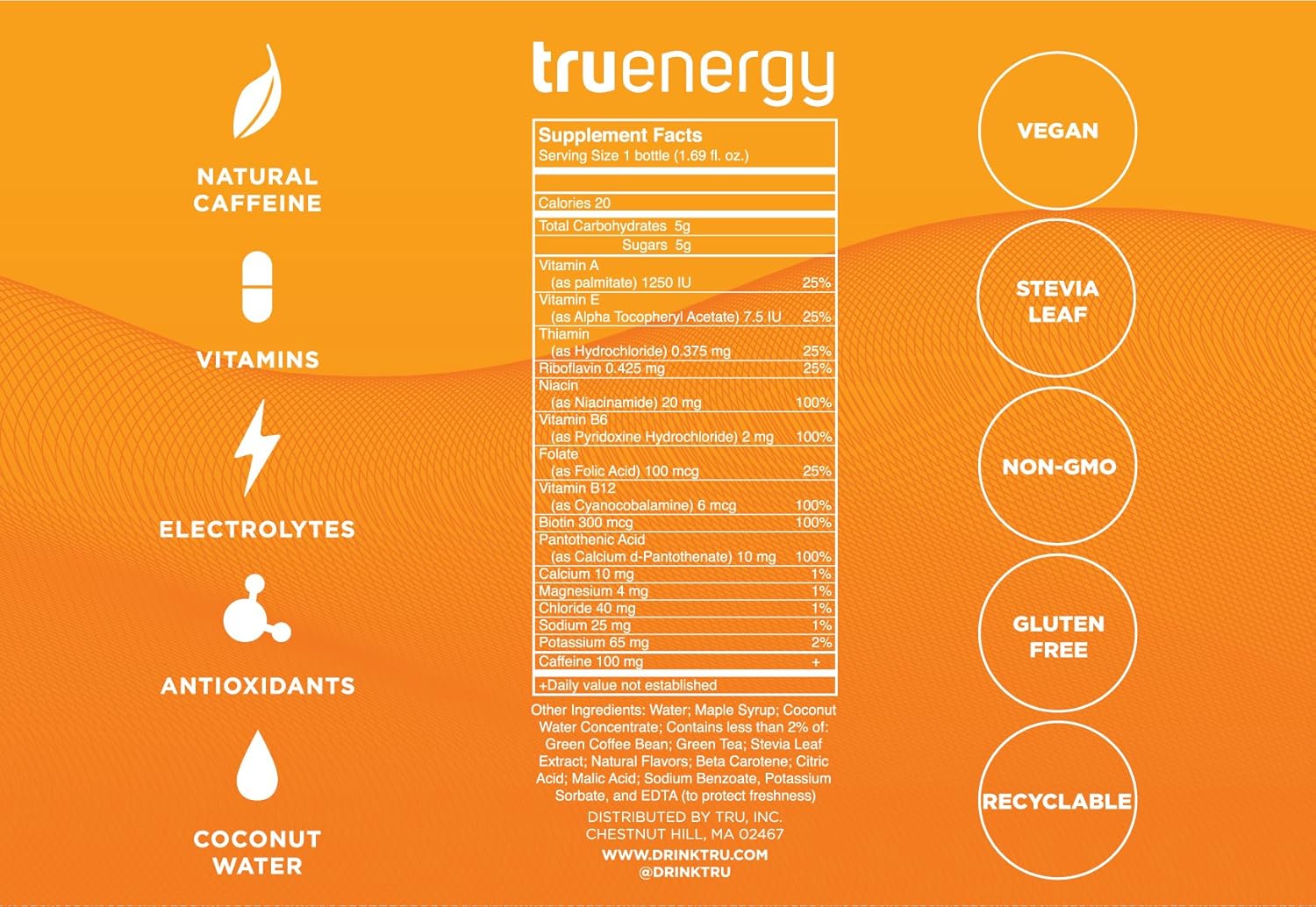 Image result for tru energy INGREDIENTS