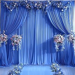8 Panels Royal Blue Backdrop Curtains for Wedding