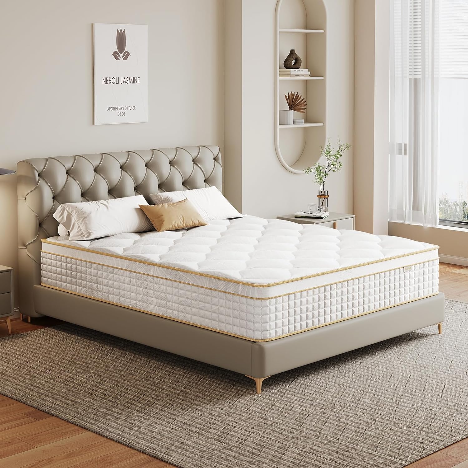 Photo 1 of *****SIMILAR****
Ruanrest Queen Mattress 12 inch, Hybrid Mattress in a Box with Memory Foam and Pocket Springs for Pressure Relief, Medium Firm Queen Size Mattress, Motion Isolation, CertiPUR-US.