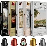 Organic USDA Caf&eacute; Romano Coffee Aluminum Espresso Pods For Nespresso Original Machine 100 Pack Italian Espresso Coffee (Variety pack)