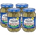 Vlasic Stackers Kosher Dill Pickles, Keto Friendly, 16 FL OZ (Pack of 4)