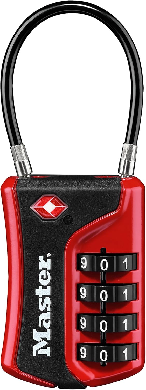 Master Lock 4697D Set Your Own Combination TSA Approved Luggage Lock, 1 Pack, Assorted Colors: Home Improvement