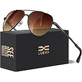 LUENX Aviator Sunglasses for Men Women Polarized Trendy Sun Shades UV 400 Protection