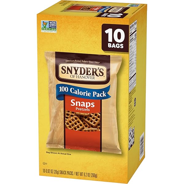 SNYDER’S OF HANOVER SNAPS PRETZELS, 10 COUNT 0.92 OZ