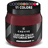 CREVIVE Leather Recoloring Balm Bordeaux 10 oz - Leather Color Restorer - Leather Restorer for Couches - Leather Balm Bordeaux