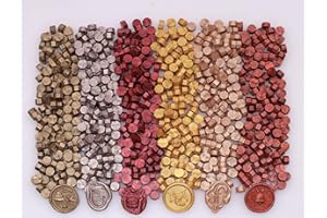 Lot de 600 perles de cire à cacheter dorées pour cachet à cacheter – Perles de cire à cacheter pour cachet à cacheter – 6 cou