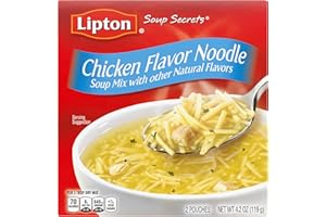SOUP SECRETS Lipton Instant Soup Mix Chicken Flavor Noodle For a Warm Cup of Soup Cooks in 5 Minutes 4.2 oz
