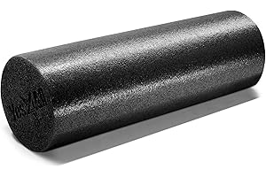 Yes4All Medium Firm Round PE Foam Roller 12, 18, 24, 36 Inches for Pilates, Yoga, Stretching, Balance & Core Exercises