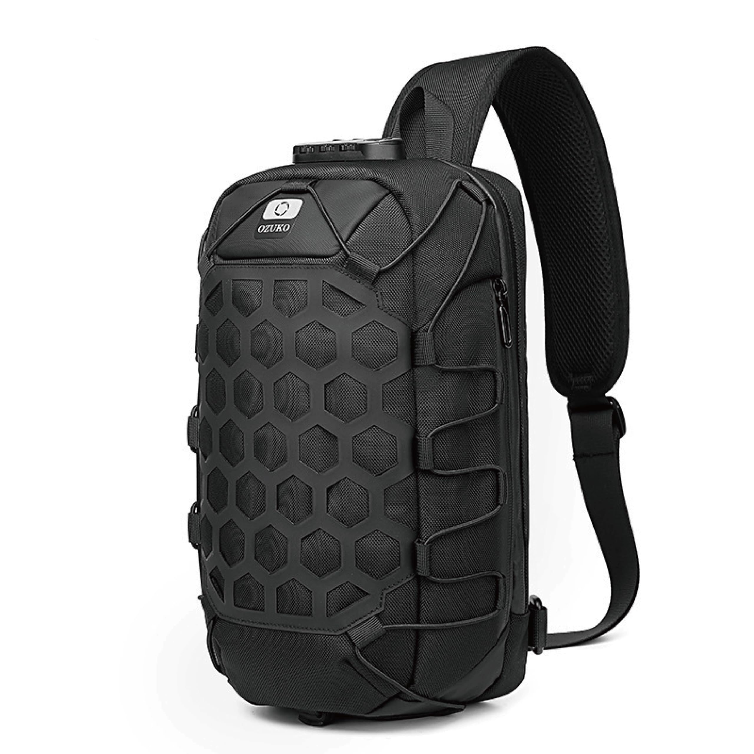 Photo 1 of OZUKO Sling Backpack USB Anti-Theft Men'S Chest Bag Casual Shoulder Bag (Black 3)