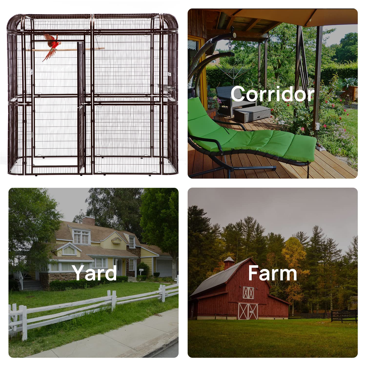 Mua Walnest Large Walk-in Cages Heavy Duty Bird Cage Outdoor Aviary ... - Heavy-Duty Fencing For Commercial Macaw Enclosures