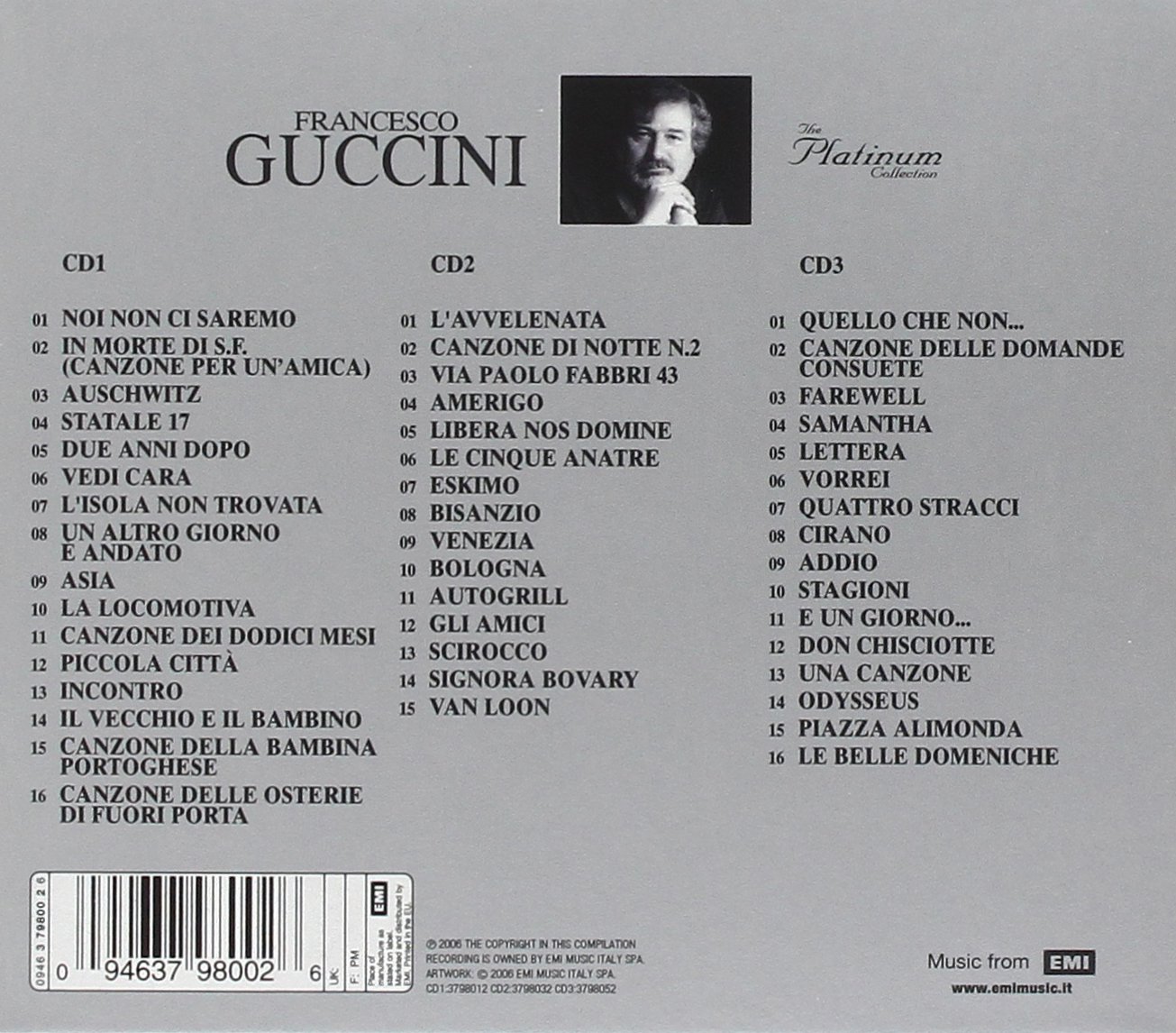 Guccini Francesco Platinum Collection Amazon Com Music
