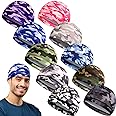 Tarpop 10 Pcs Men Skull Caps Cooling Welding Hard Helmet Liner Cycling Skull Caps Wicking Beanie Do Rag Head Wrap for Men
