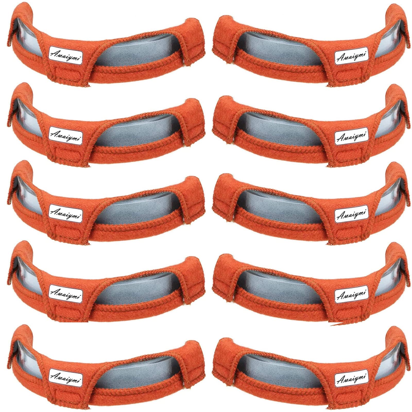 Awaiymi 10Pcs Washable Cotton Hard Hat Sweatband Liner - Reusable Antiperspirant Belt Air Cushion Helmet Comforter Pad Accessories