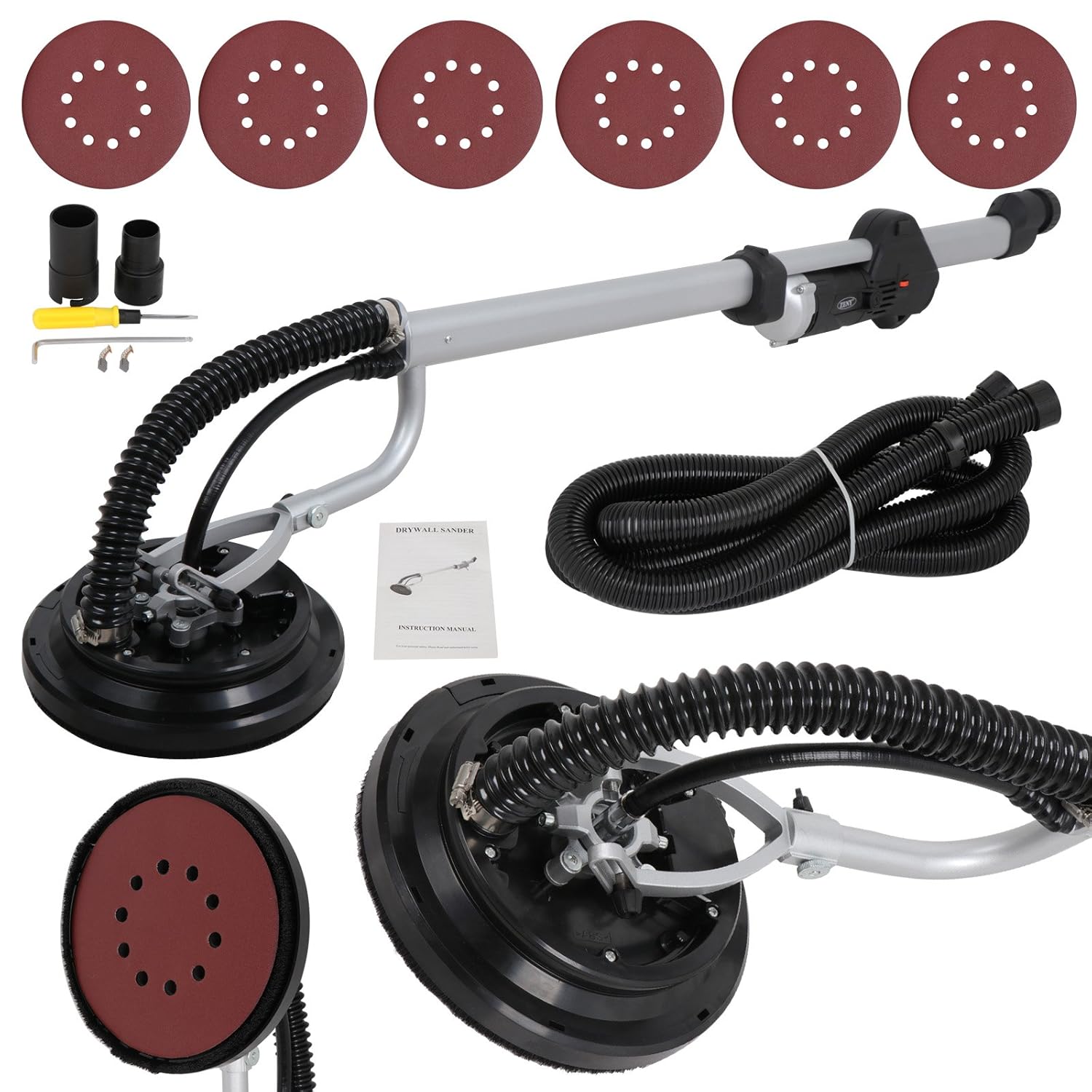 Speed 6 Variable Electric Swivel 800W Upgraded F2C Drywall Pads Sand 6