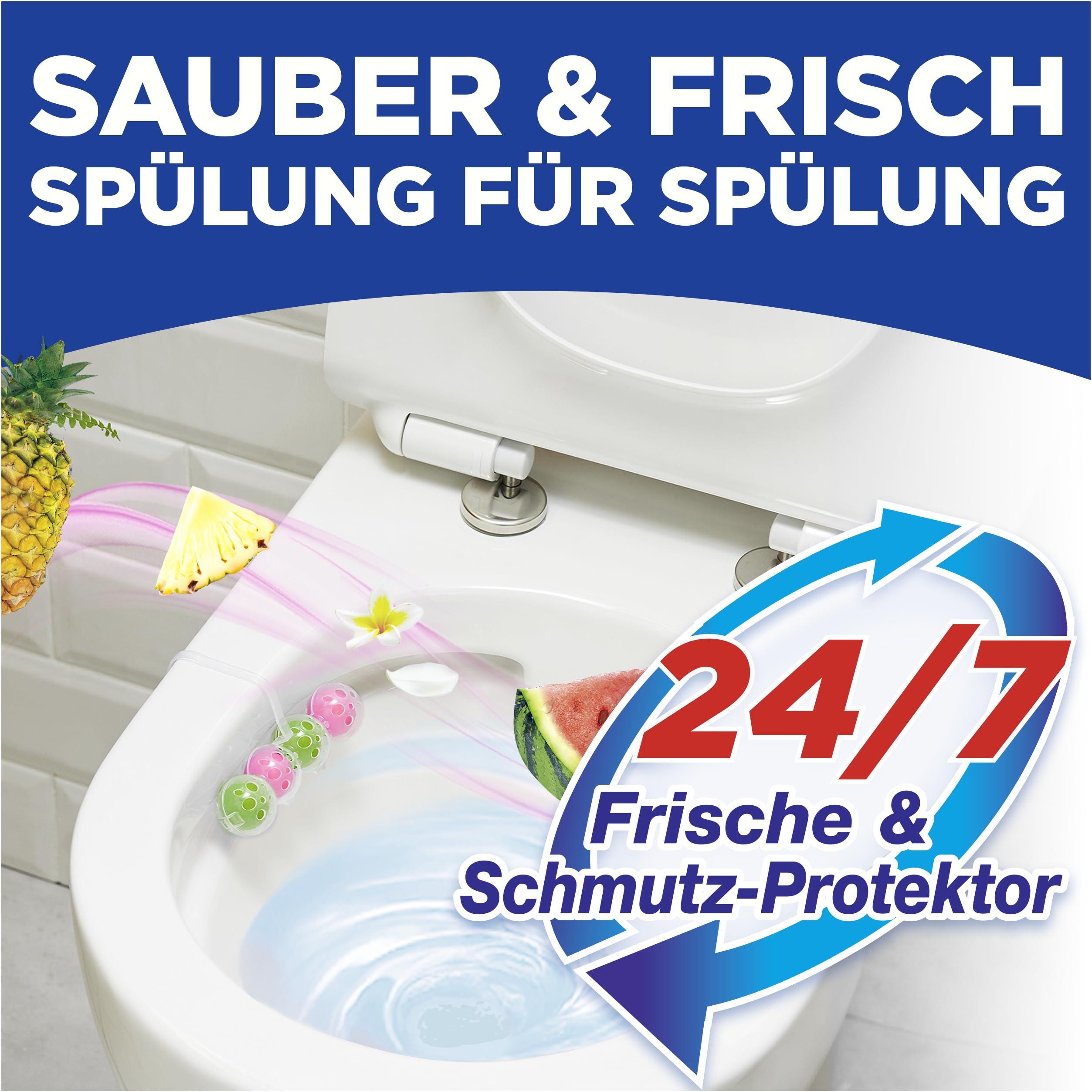 WC FRISCH Kraft Aktiv Duftspüler Hawaii (150 g), WC Reiniger für Reinigung bei jeder Spülung, Duftsteine für langanhaltend frischen Duft, + 50 Prozent Anti-Kalk Effekt* 8