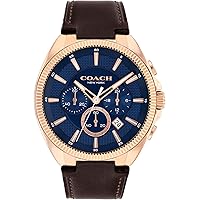 Amazon.com: COACH Men's Oliver 3H Quartz Watch, 41mm Case Size