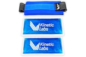 Reusable Ice Pack Wrap by Kinetic Labs - Gel Ice Pack Wrap - Ice Packs for Injuries Reusable (Large with Extra Gel Pack)
