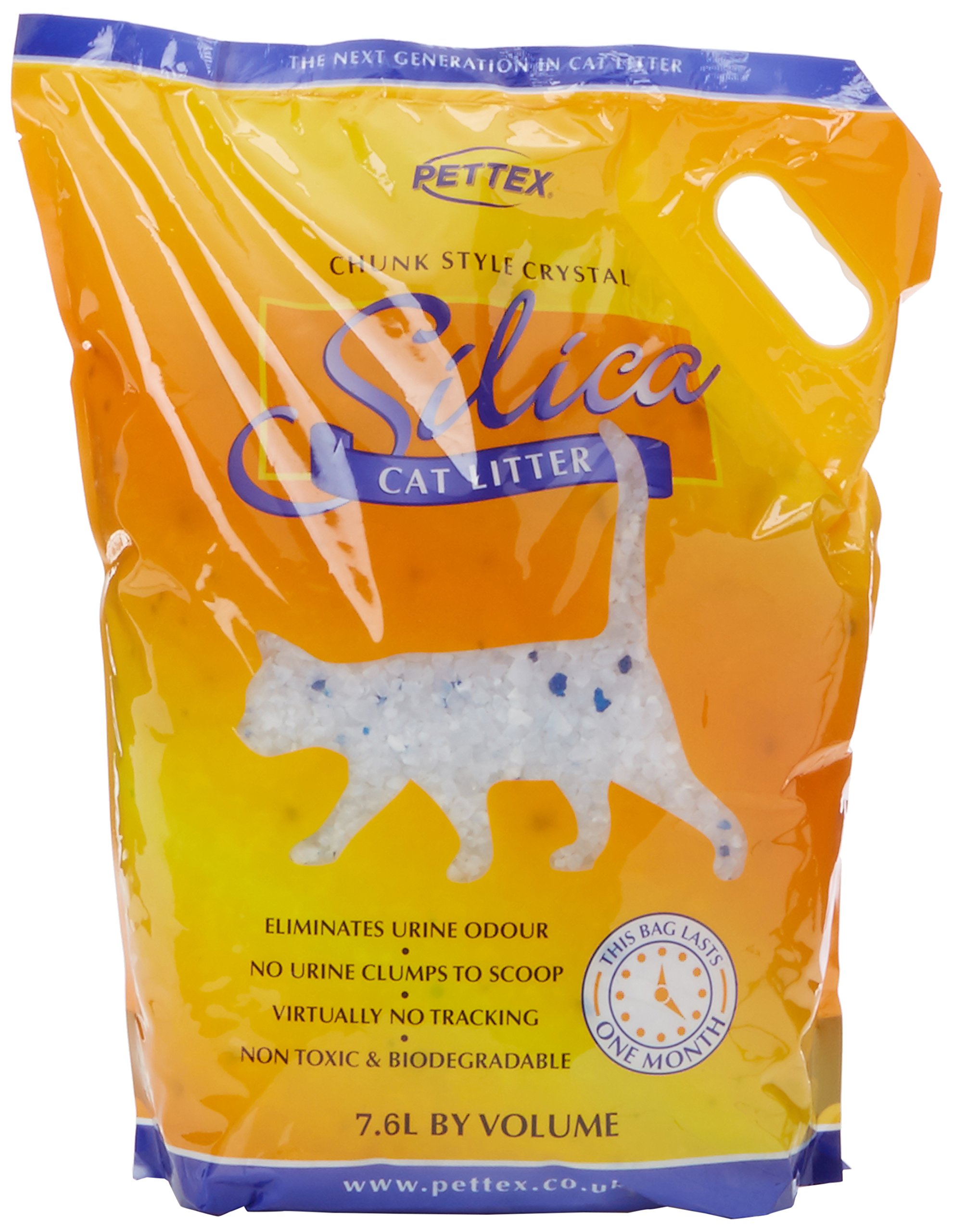 Pettex Silica Cat Litter Granules, 7.6L, clear