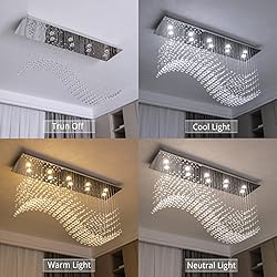 Siljoy Modern Crystal Chandelier, 12-Light Luxury