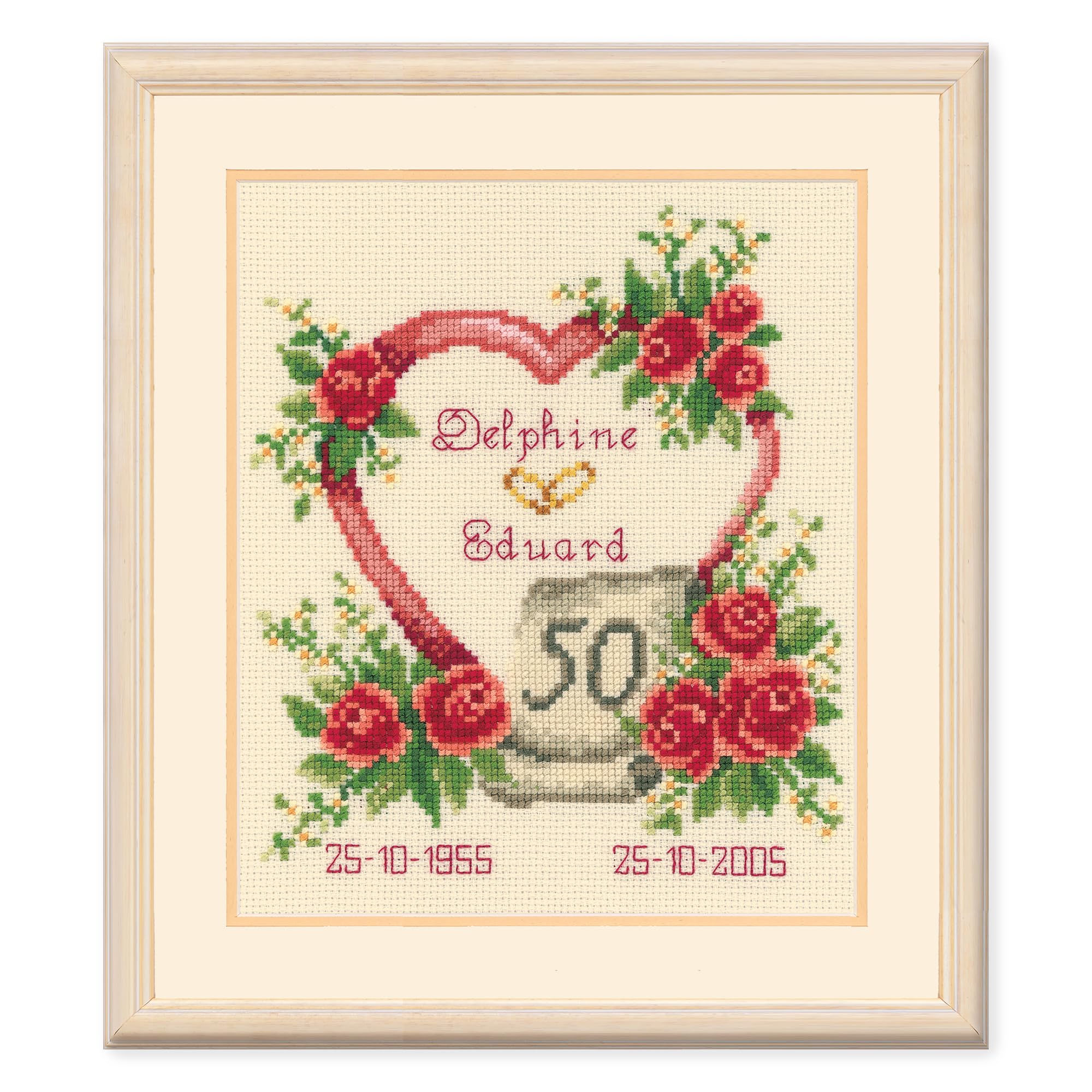Vervaco Anniversary Counted Cross Stitch Kit, Multi-Colour