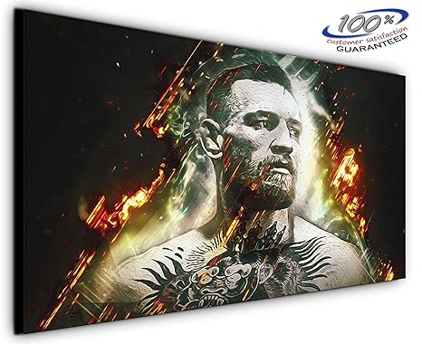 Canvas35 Leinwandbild mit Zitat von Conor McGregor UFC Fighter (55 x 61 cm)