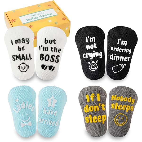 Chaussettes Bébé – Lot De 4 Paires | Coton Doux, Taille 10-12 Cm (6-12 Mois)