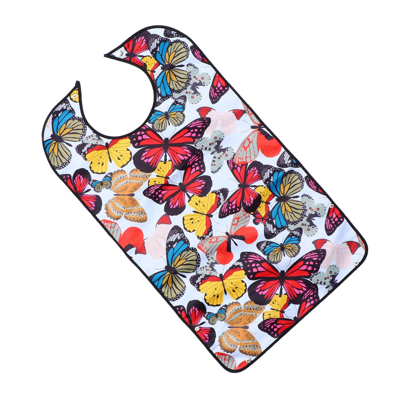 EXCEART Adult Mealtime Bib Waterproof Reusable Feeding Apron Large Clothing Protector for Elderly Men and Women with Disability Aid