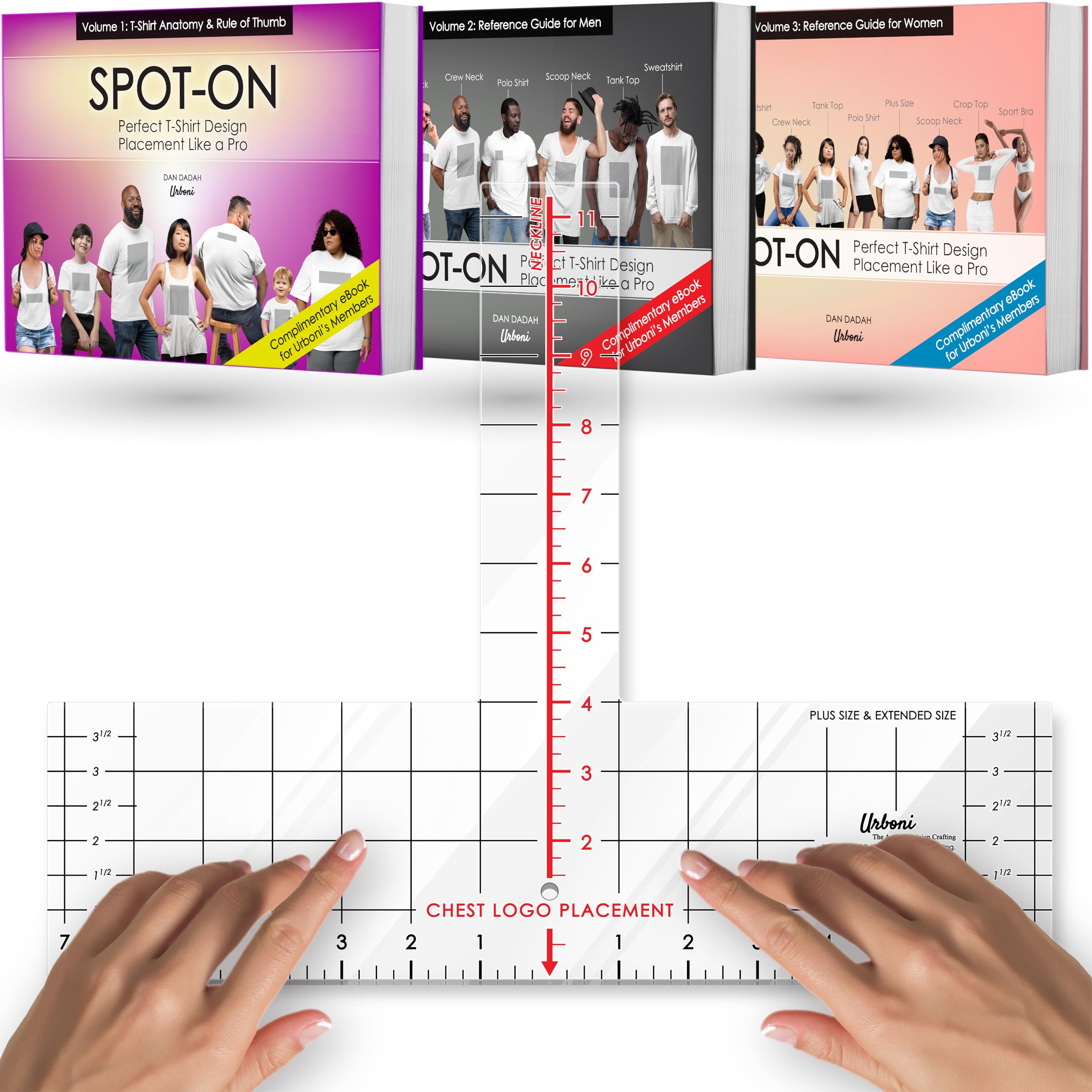 Photo 1 of (2-Adult Sizes) Left Chest Logo Placement Tool - Tshirt Ruler Guide Vinyl Alignment Pocket, T-Shirt Measurement Tool, Embroidery Placement Guide, Shirt Ruler, Shirt Alignment for Heat Press