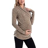 MOMOOD Women's Maternity Long Sleeve Shirt Top Pregnancy Fashionable Sweater