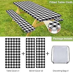 Picnic Table Cover with Bench Covers Camping