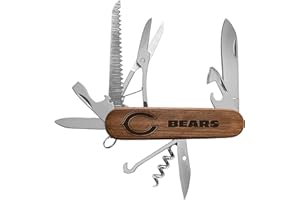 THE SPORTS VAULT NFL Chicago Bears Classic Wood Pocket Multi-Tool