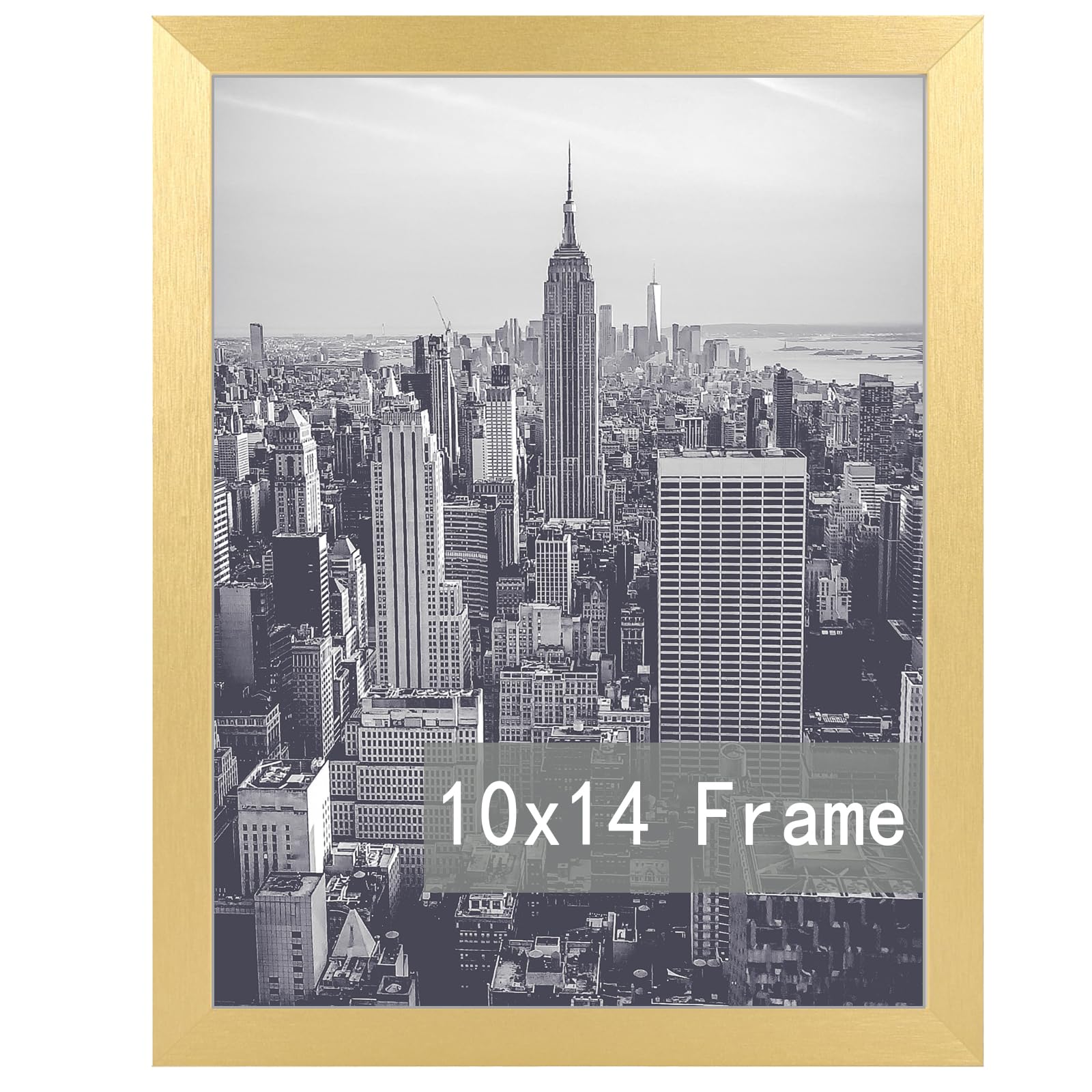Photo 1 of 10x14 Picture Frame,30 x 40cm Diamond Painting Frame, Horizontal and Vertical Formats for Wall Hanging, 10 x 14 Wall Gallery Poster Photo Frame with Durable Shatter Resistant Plexiglass,Gold