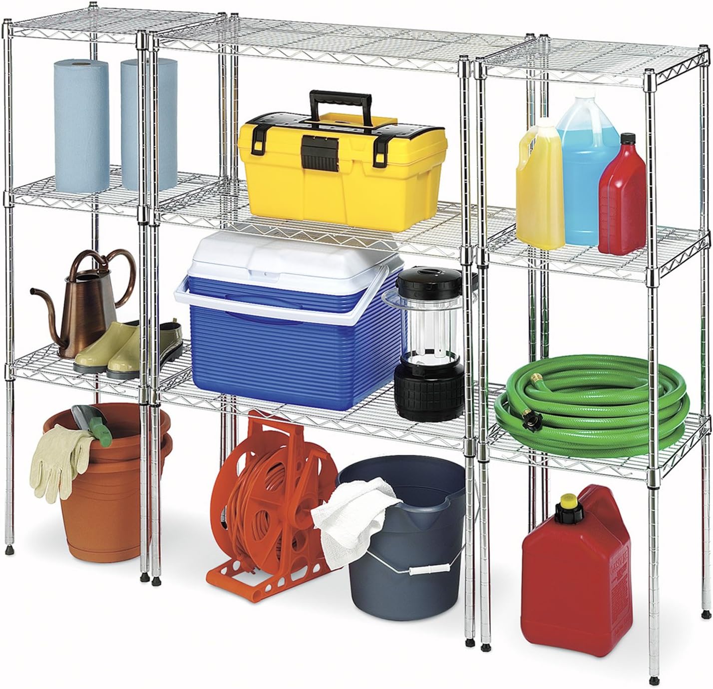 Whitmor Supreme Wide Stacking Shelf - Heavy Duty - Adjustable - Chrome: Home & Kitchen