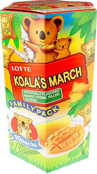 LOTTE KOALA’S MARCH COOKIE WITH MANGO CREAM FAMILY SIZE, 6.89 OZ