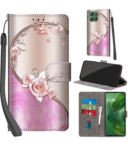 Moto G 2025 / Moto G 5G 2025 Wallet Case With Card Holder & Tempered Glass Screen Protector