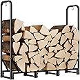Idzo 48in Firewood Rack, 1100lbs Load Capacity, Solid Steel High Capacity, Anti-Rust & Weather-Resistant Wood Holder for Indoor Outdoor