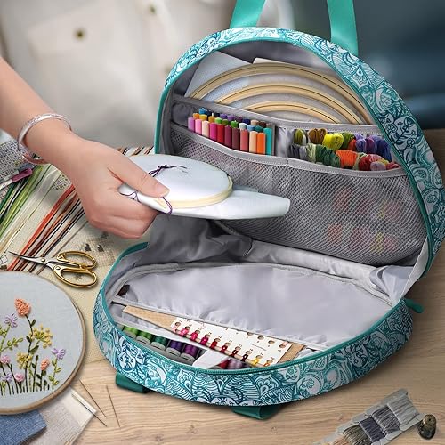 FINPAC Embroidery Project Bag, Embroidery Supplies Storage