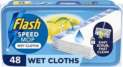 FLASH Speedmop Wet Mop Refills 48 Lemon Scented 2x24 Thick & Wet