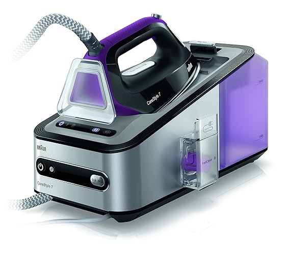 Braun CareStyle 7 IS 7144 Dampfbügelstation | 2.400 Watt | 7 bar | Dampfstoß: 450 g/min | abnehmbarer 2 l Wassertank | Integr