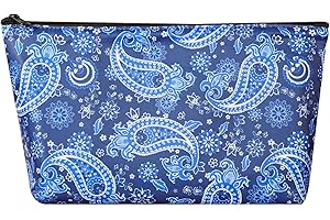 TIASUSAN American Mahjong Empty Bag - Dark Blue Printed Mahjong Tiles Bag (13x7 Inches,Only Case)