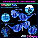 COSORO Neon Party Glasses 6 Pack LED Shutter Glow Sunglasses Kids Adults view 3