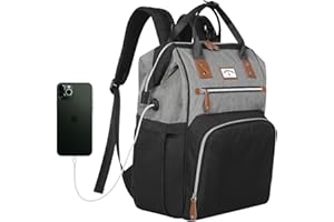 SUPROMOMI Diaper Bag Backpack:Baby Bag Large Tote Diaper bag for Boys and Girls, Men's Diaper Backpack, Women's Shoulder Mommy Bag, 2 Kids Nappy bag for mom and dad Black Grey