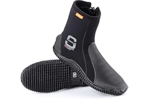 SARHLIO Neoprene Dive Boots Zippered Premium 3mm 5mm with Anti-Slip Sole for Water Sports